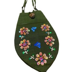 Handbag With Sequins And Beads